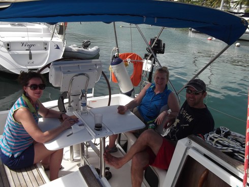 Terry, Jennifer and I at the dining table