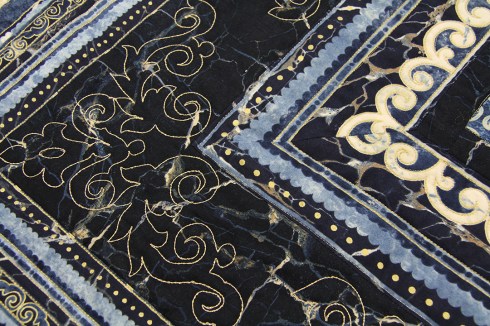 Detail of the bobbin work done with Razzle Dazzle