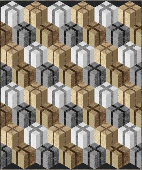 Stacks of Presents queen-size elegant version