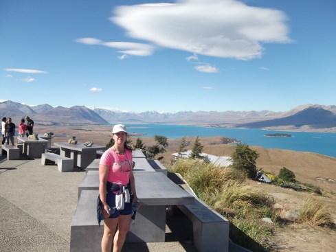 View from the top of Mt. John at lake Tekapo