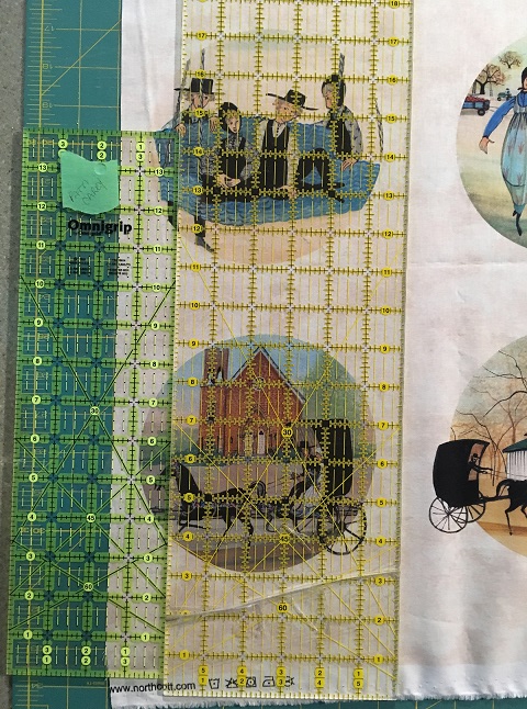 Trimming the cameo blocks to 7 1/2"