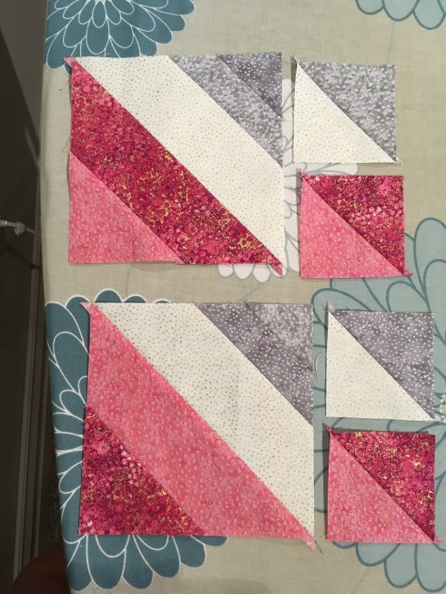 what I had after sewing half of a block