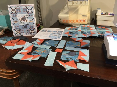 Working on piecing Arctic Adventures