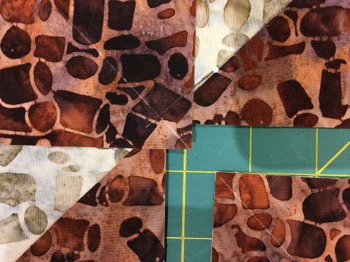 The sky square is centered between the 2 sky triangles