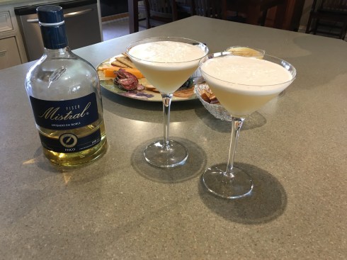 Pisco Sours with appetizers