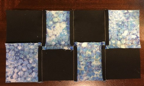 Spin or twirl the seams in the checkerboard section