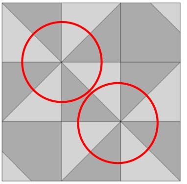 2 pinwheel intersections