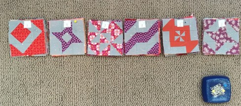 The first stack has blocks 1-8 (1 on top) and the rest of the stacks have blocks 8-1 (8 on top)