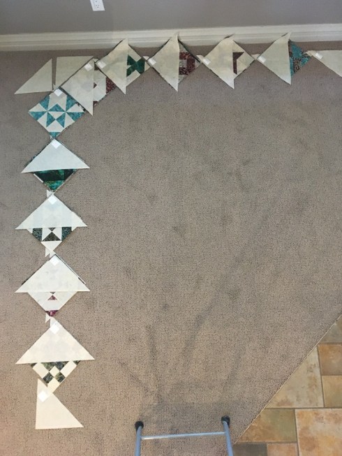 Label each stack and pin the label to the top edge so that all the pieces are attached