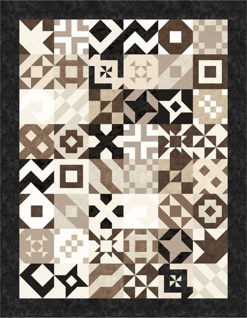 Simplest option - no sashing, and 5" border