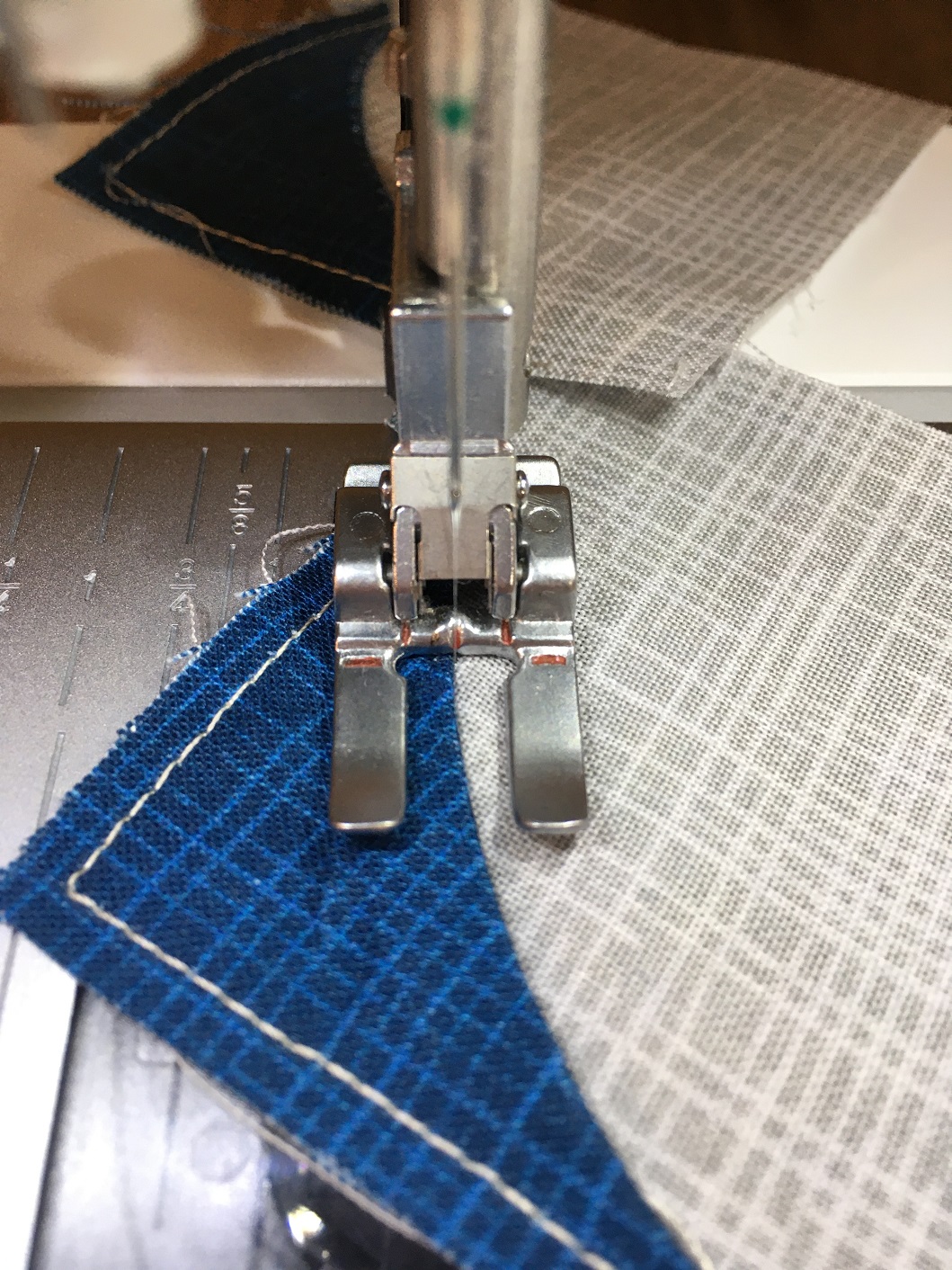 Invisibly stitch the curved edge in place