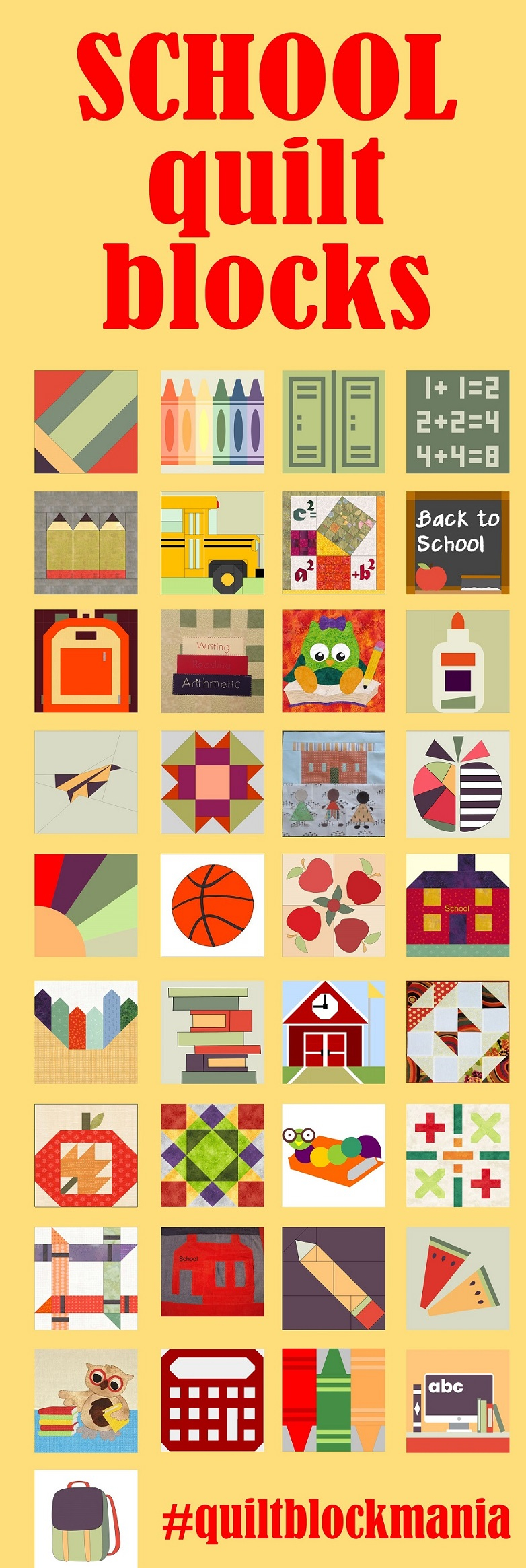 Quilt Block Mania August blocks