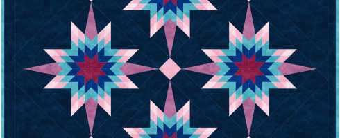 Starlight throw quilt 42" x 60"