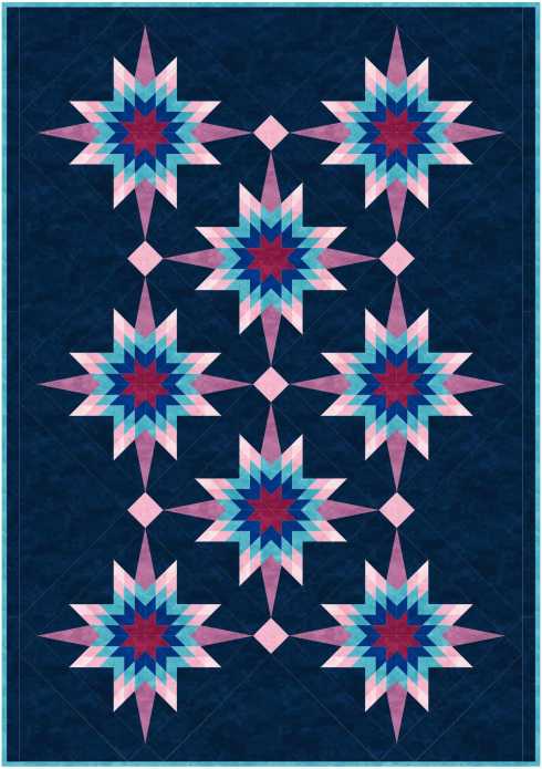 Starlight throw quilt 42" x 60"