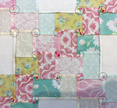 The back of my block - look at all those spun seams!