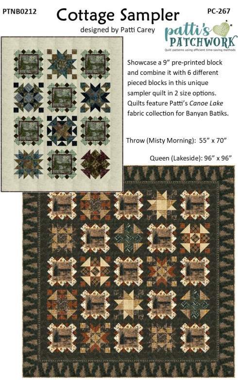 My Cottage Sampler pattern includes throw and queen-size options