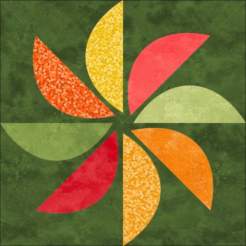 Citrus Wedges block by Patti Carey