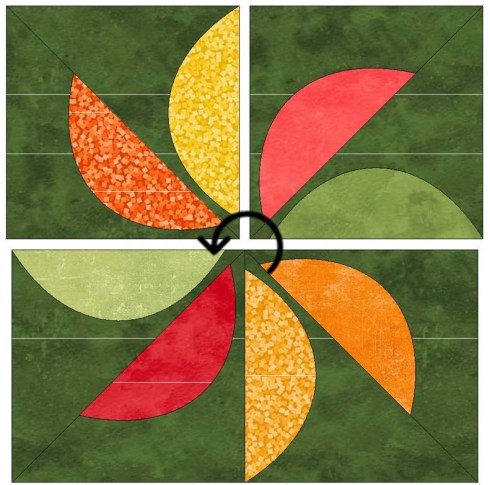 Press seams counter-clockwise to minimize the bulk