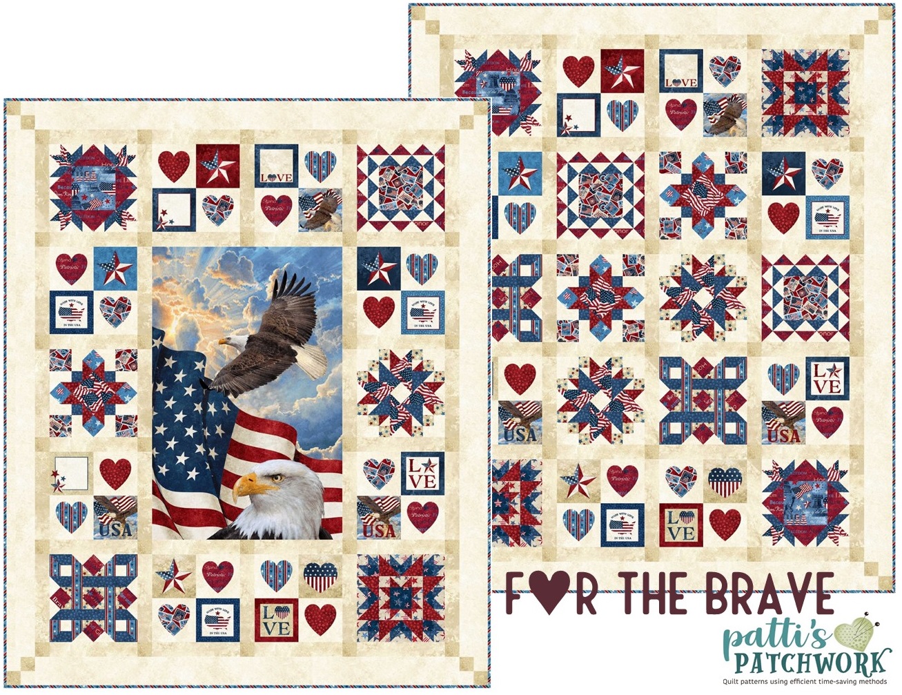 For the Brave is 66 1/2" x 80 1/2"