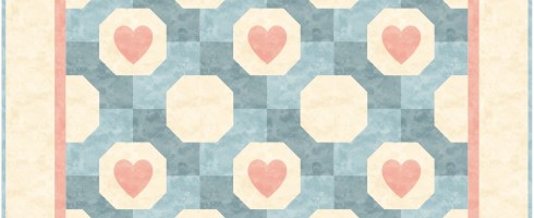 Tying the Knot lap quilt is 47" x 59"