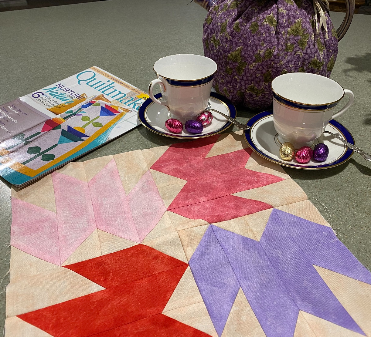 Time for tea and chocolate with a friend using the good stuff