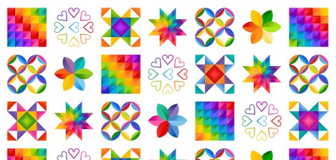 5" quilty blocks as running yardage in Color Play