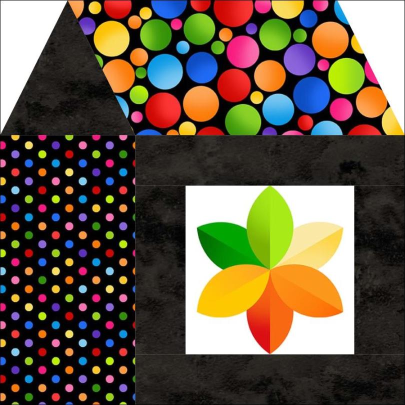 My simple "barn quilt" block made with Color Play pre-printed blocks