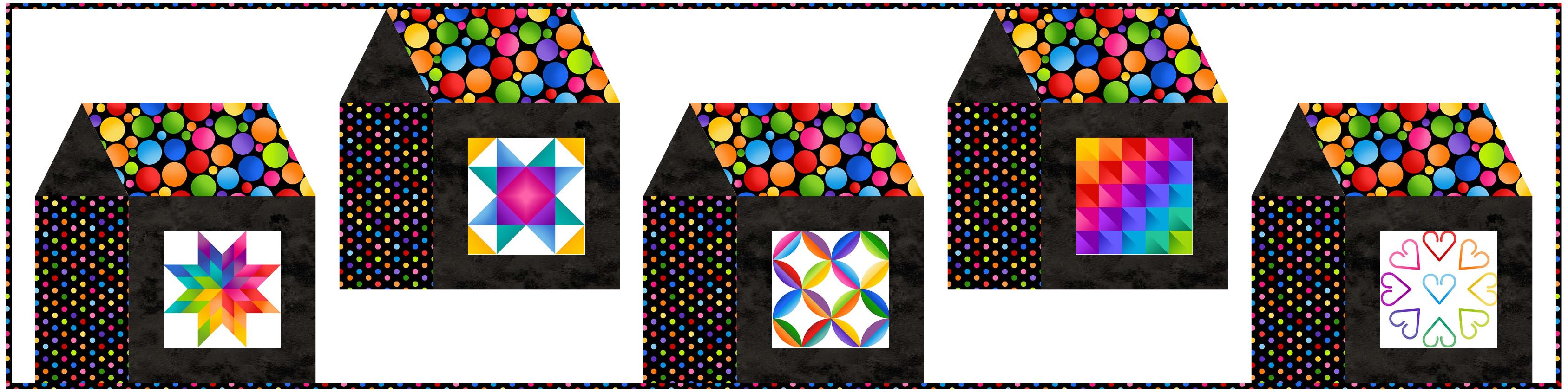Color Play barn quilt trail runner