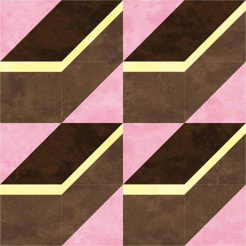 Butter Dominoes quilt block by Patti Carey