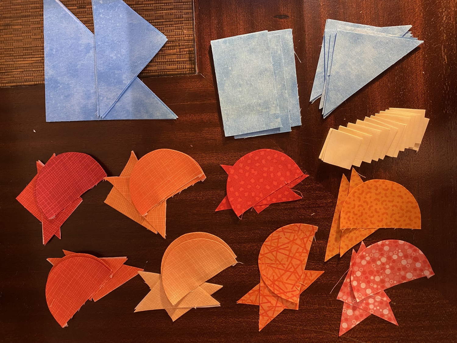 My Crocuses test pieces are cut and ready to go