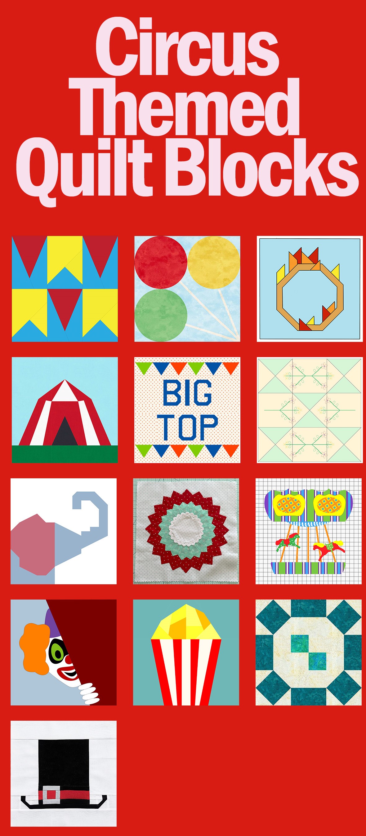 Circus Themed Quilt Blocks