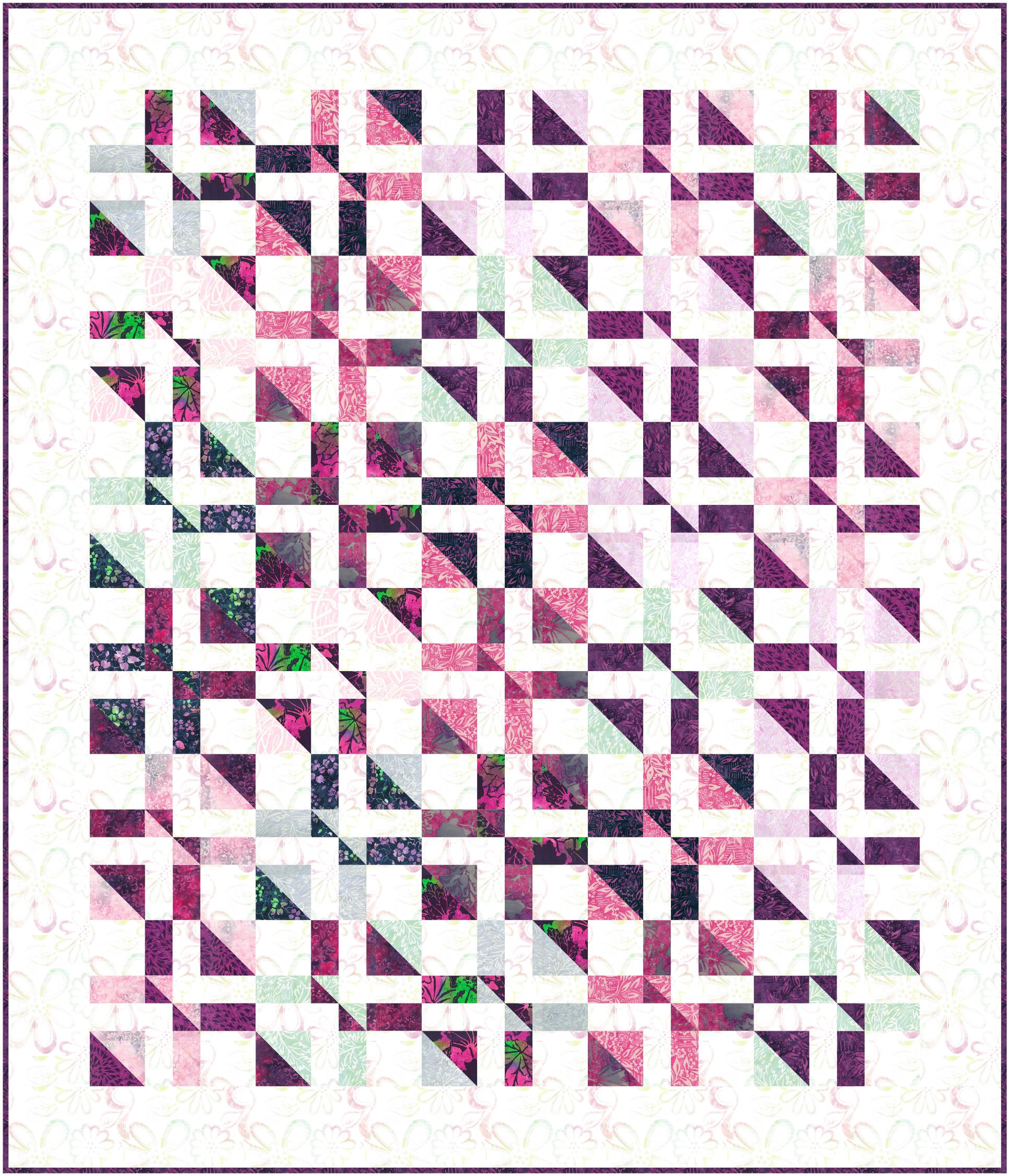 Disappearing block idea 66x77 for Easy Quilts Feb-Mar '24